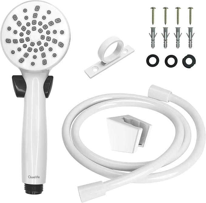 RV Shower Head with Hose and On Off Switch (Trickle), Water