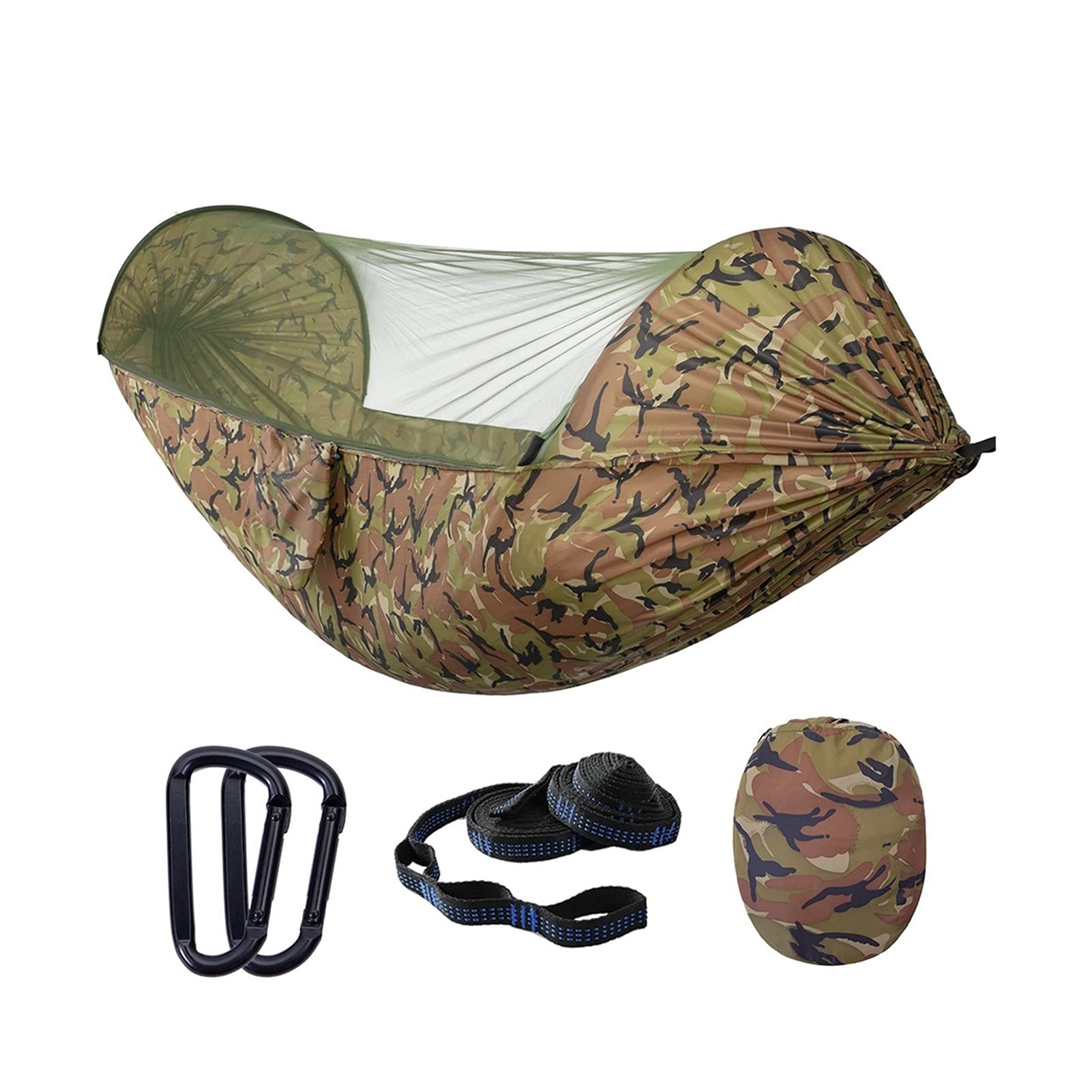 Camping hammock, Double Hammock with Net Portable Premium Nylon Camping for Hiking Fishing Outdoors Garden