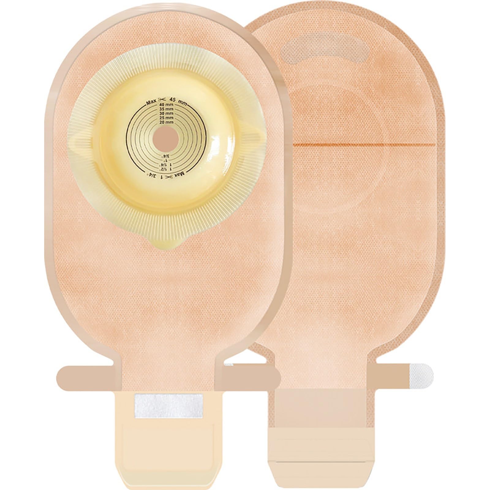 11 Bolsas de Colostomía con Cierre de Gancho y Bucle, Bolsa de Ostomía Convexa de Una Pieza, Bolsa de Drenaje, 15-45 Mm, Recortables a Medida