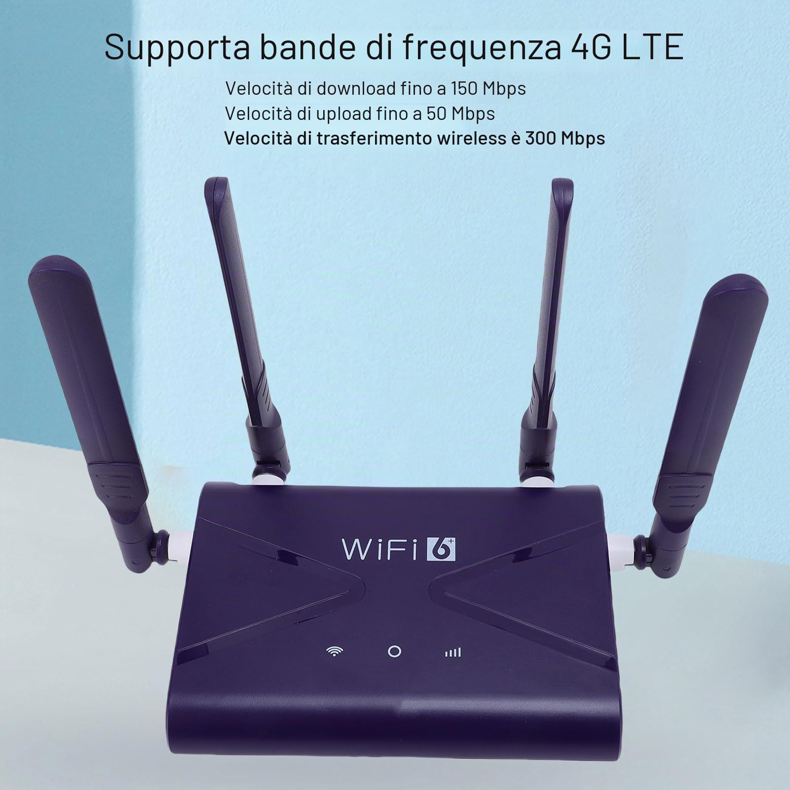 SENECESLI Router WiFi6, Router Estendibile 4G 5G LTE con Slot per Scheda SIM, Fino a 32 Dispositivi, Adattatore di Rete Wireless da 300 Mbps 4 per Laptop Telefonico