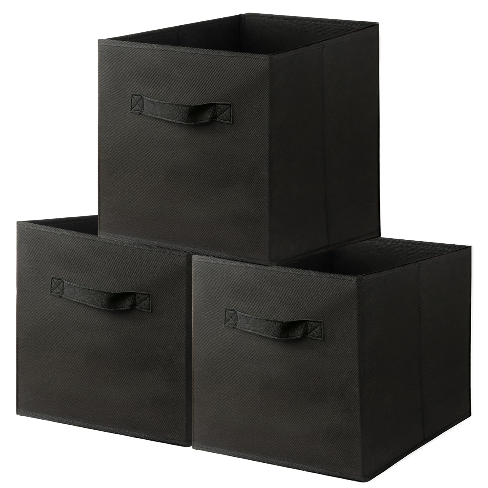 Photo 1 of 10.5" Collapsible Storage Cubes, Fabric Foldable Storage Bins With Handles