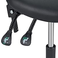 Vista 8 de Master Massage Berkeley Taburete ergonómico para sillín – Taburete de dos asientos divididos – Asiento giratorio hidráulico y silla de montar