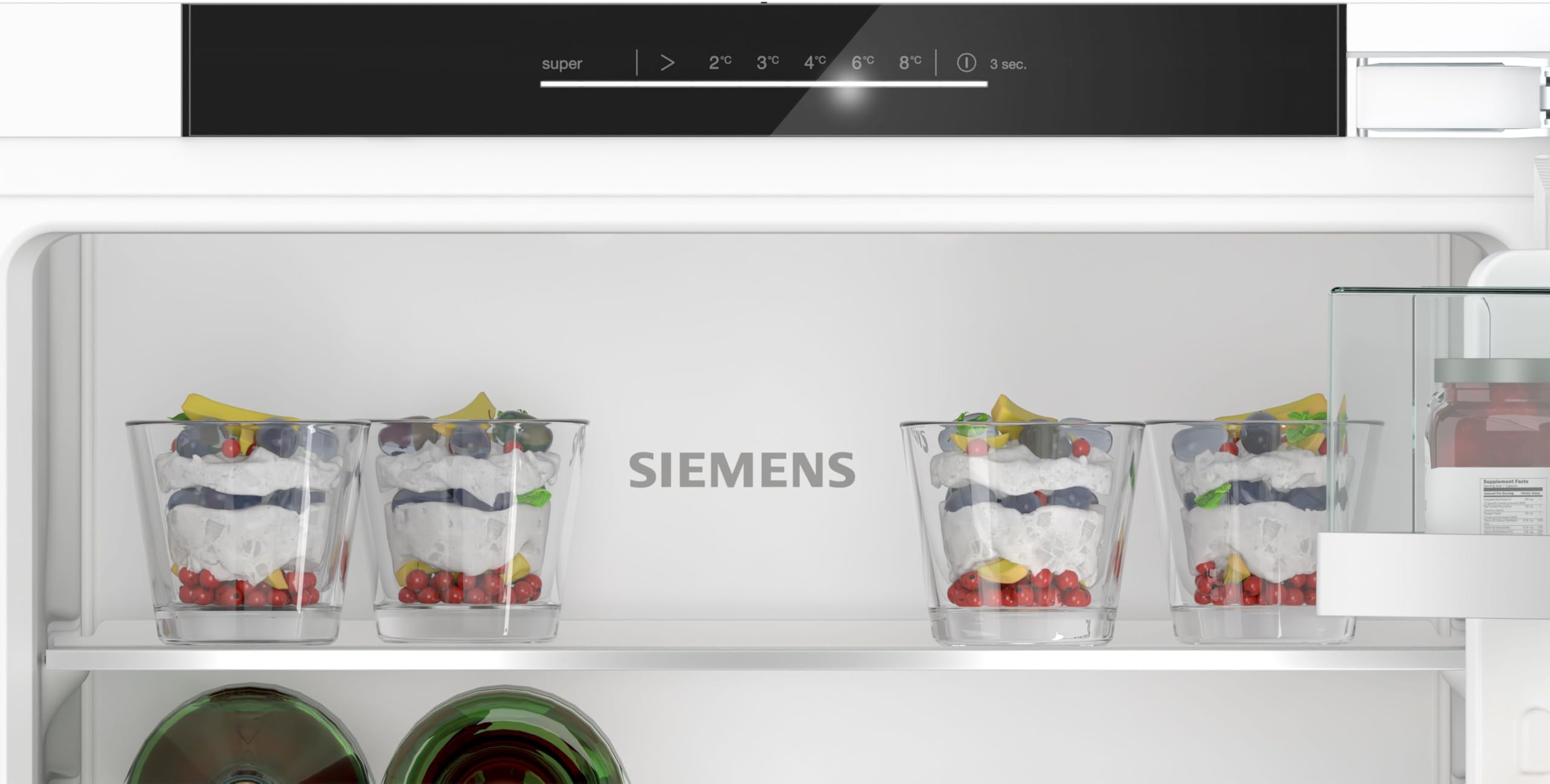 Siemens KI31RADD1 iQ500, Einbau-Kühlschrank, 102,5 x 56 cm Nische, 165 L, Made in Germany, sehr Leise, hyperFresh Box, längere Frische, LED-Beleuchtung, superCooling, autoAirflow, Flachscharnier