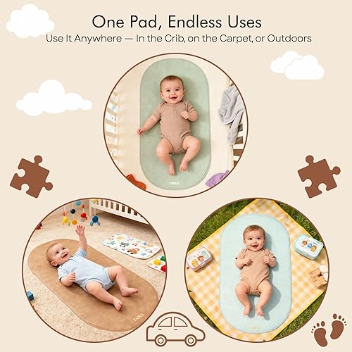 Miniatura 7 de Cambiador de bebé, cambiador portátil lavable, cambiador de pañales, cambiador de pañales, cambiador de pañales de cuero vegano impermeable para el