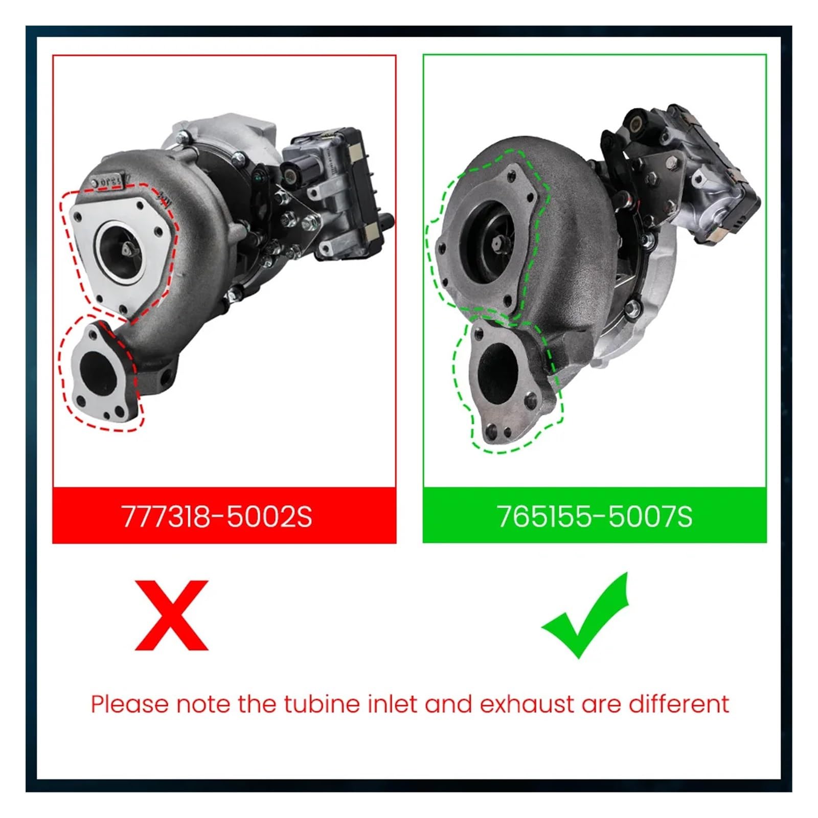 Turbocompressore compatibile con Mercedes-Benz CLS320/350 765155-5007S A642090598080, A6420908780,