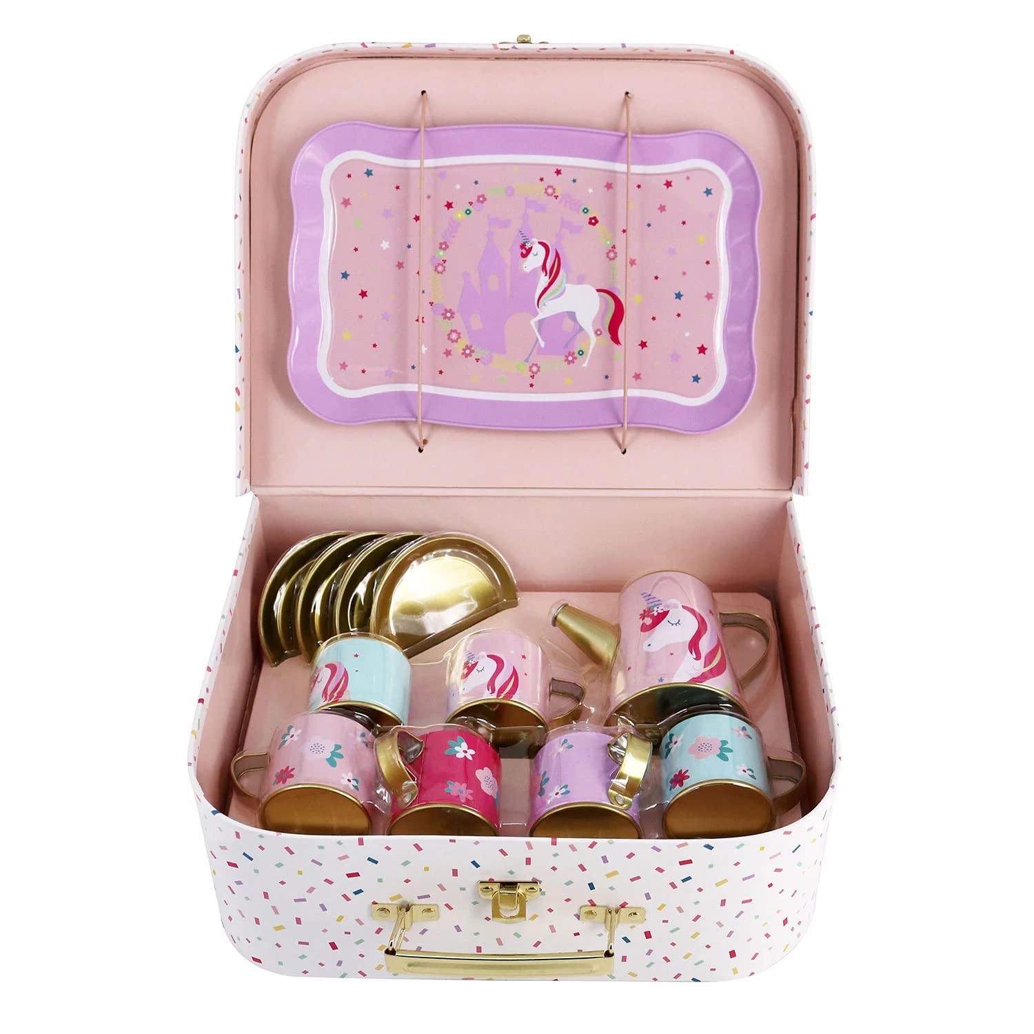 Member's Mark Tin Tea Set - Unicorn