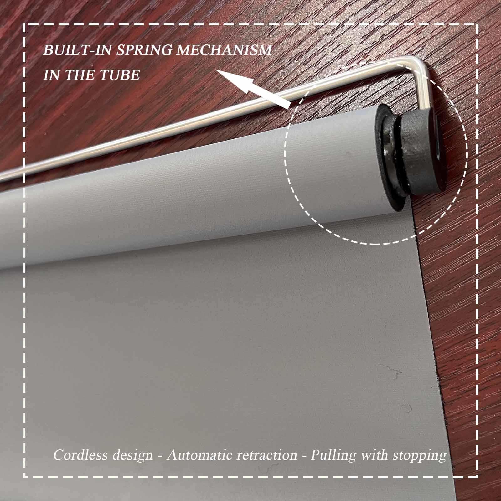 Store enrouleur occultant sans fil avec ventouses - Isolation thermique - Store temporaire - 40 à 150 cm - Blanc - 137 x 150 cm - Parfait pour la maison et le bureau