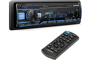 Alpine Single-Din Bluetooth Receiver and Remote Bundle