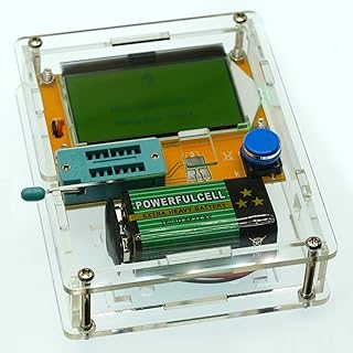 LCR-T4 Mega328 Digital Transistor Tester Resistance Capacitance Diode Triode Capacitance Resistance ESR Meter MOS PNP NPN LCR with Case