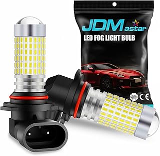 JDM ASTAR Bright White 144-EX Chips H10 9140 9145 9050 9155 LED Fog Light Bulbs with Projector