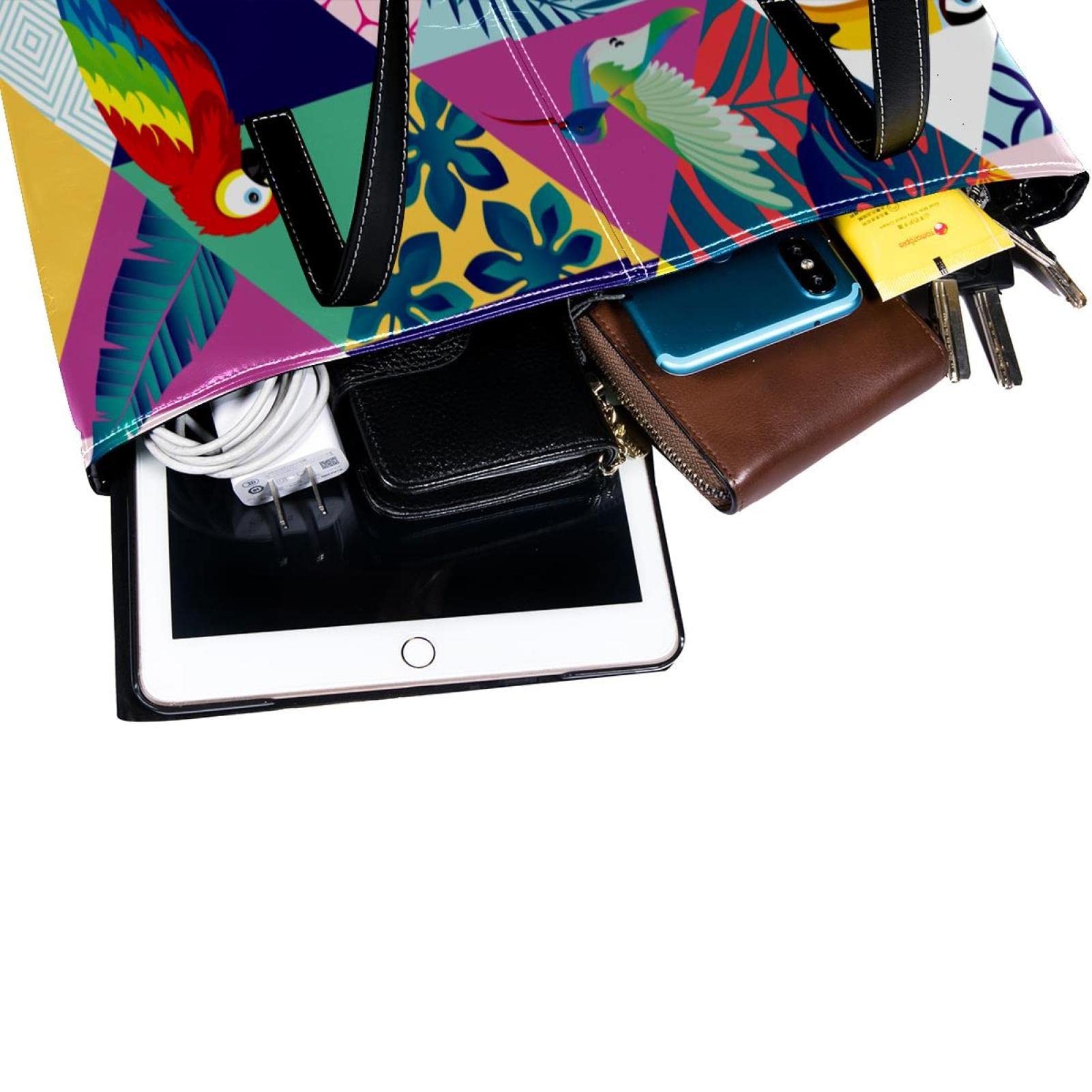 Bolso de hombro ligero casual para la escuela, bolso de profesor, bolso de mano, bolso de mano con diseño de flamenco, geometría, Varios colores