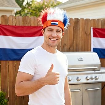 2 PCS 2026 International Soccer Tournament Flag Independence Day Patriotic Wig Headband