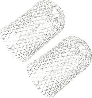 Housoutil Protective Net Filter Stainless Strainer Gutter Sieve Downspout Extension Downspout Guard Gutter Downspout Protection Gutter Filter Strainer Gutter Guard Scalable 2pcs