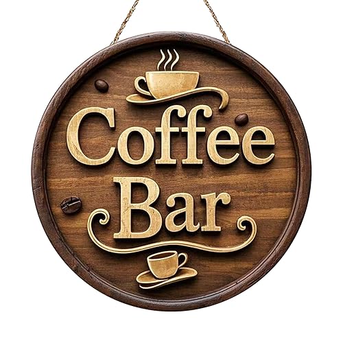 Wooden Coffee Bar Sign Decor - Vintage Wall Decor &
