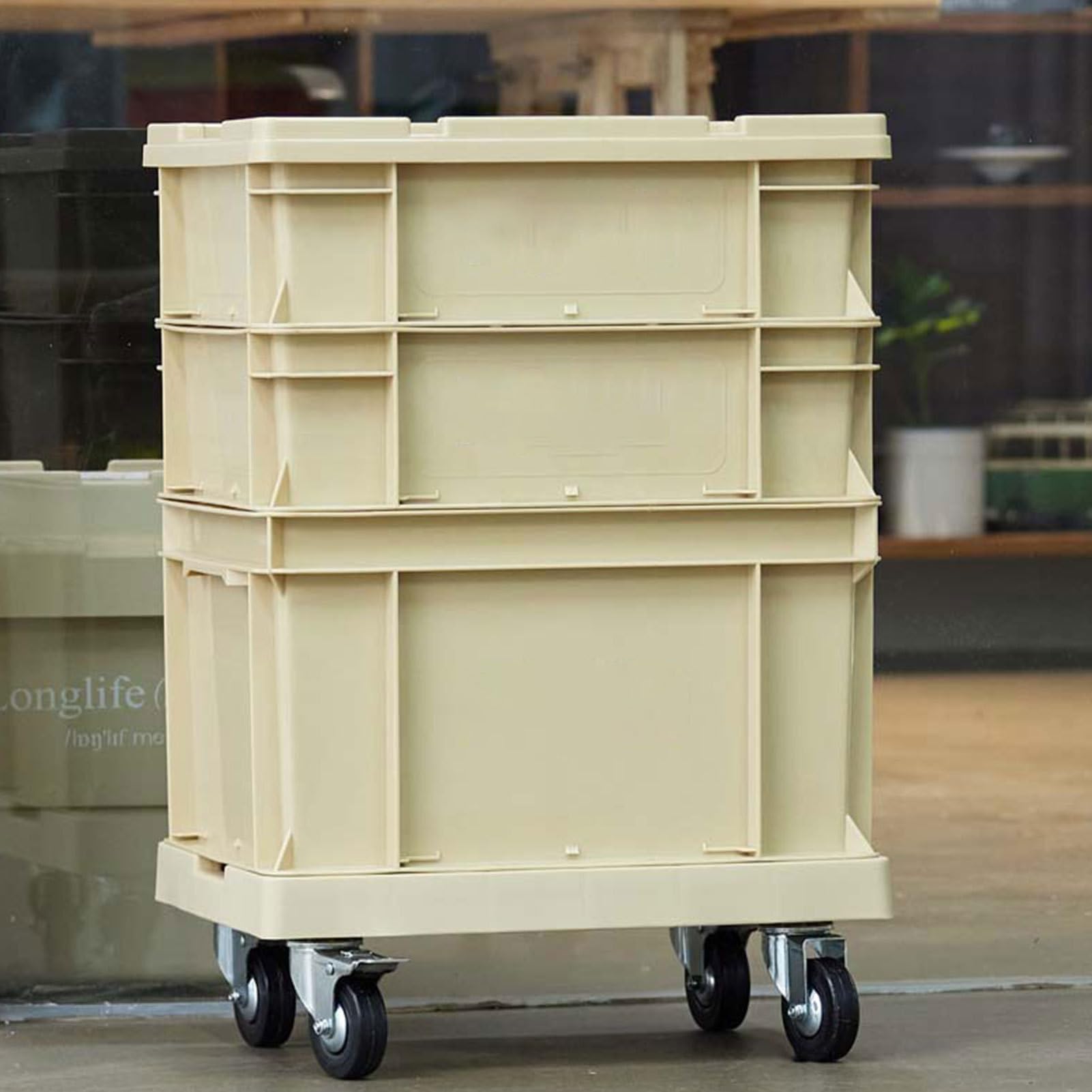 Contenitore Con Rotelle Contenitori Resistenti a Grande Capacità | Contenitori Per Piante E Archiviazione Con Ruote Per Garage Cantina Soffitta Ufficio Domestico Esterno Attrezzi Giocattoli E