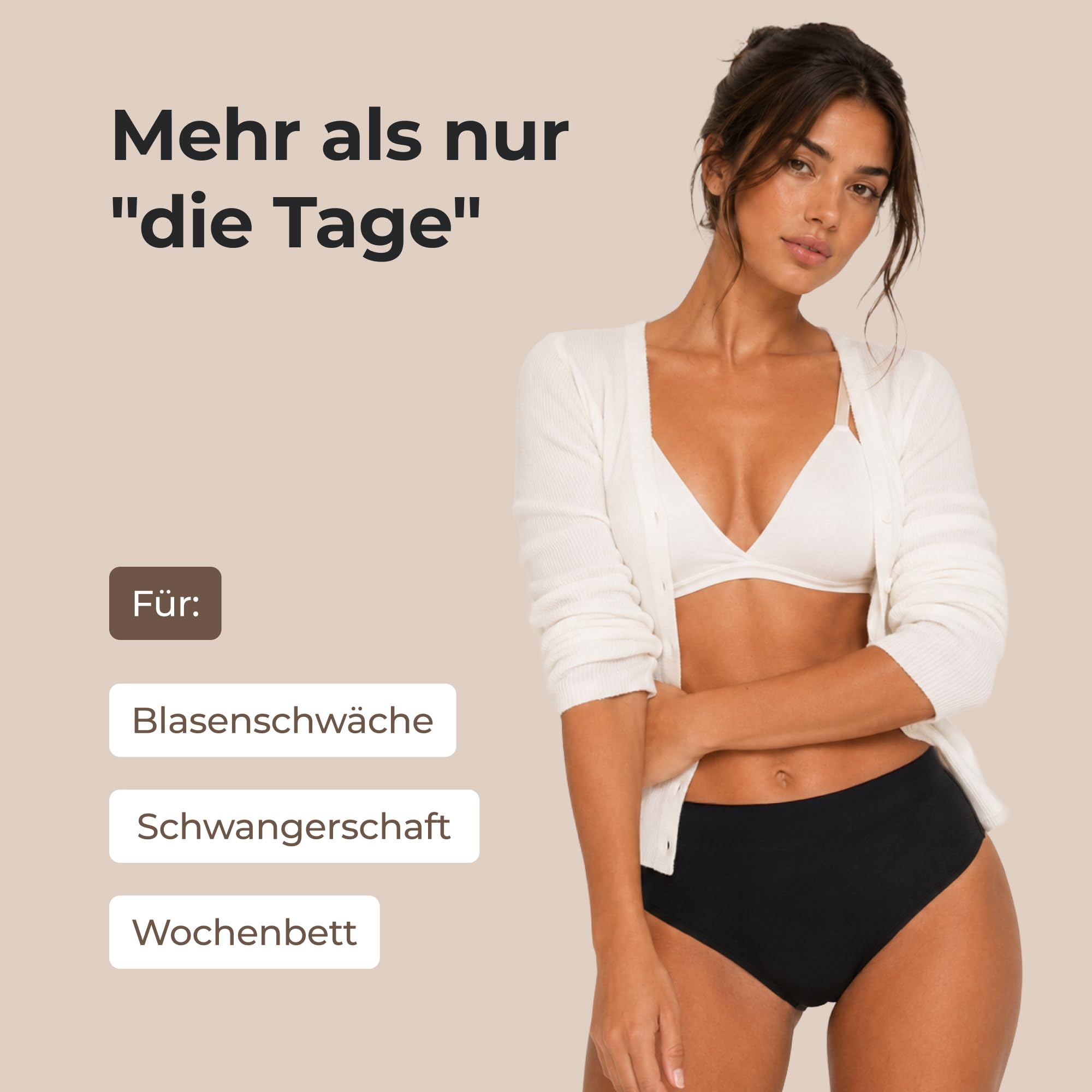 Generisch Periodenunterwäsche Unterhosen Damen Starke Blutung 60ML Lecksicher 2er Set