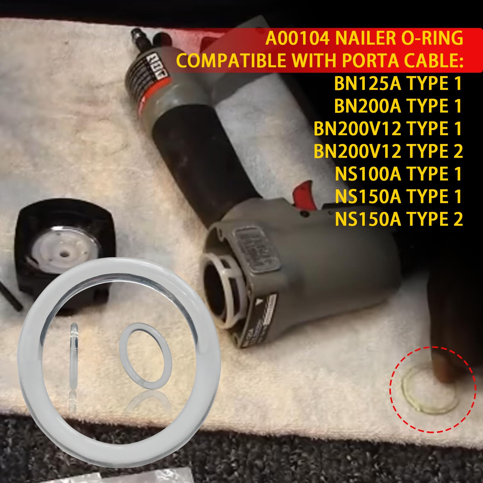 Amazon.com: （2PK）A00104 Nailer O-Ring BN125A BN200A BN200V12