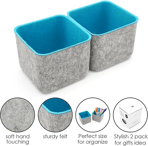 Miniatura 6 de Welaxy Organizador de cajones de oficina de 2 piezas para dormitorio escolar, hogar, cocina, baño, dormitorio, armario, escritorio, cajas de