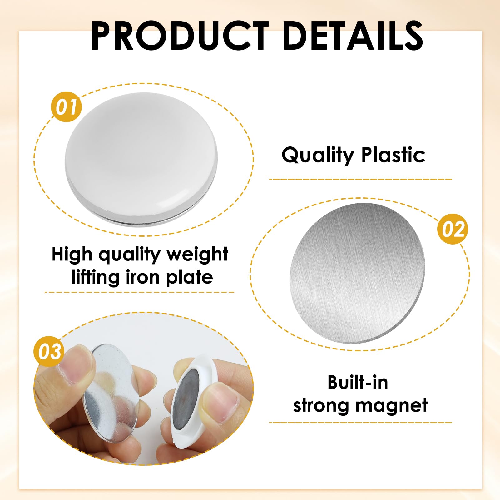 4 Packs Shower Curtain Weights Round Strong Waterproof Magnetic Drapery Clips Never Rust Shower Magnets Curtain Clip On Bottom for Drapery Tablecloth Flag (White) - Image 3
