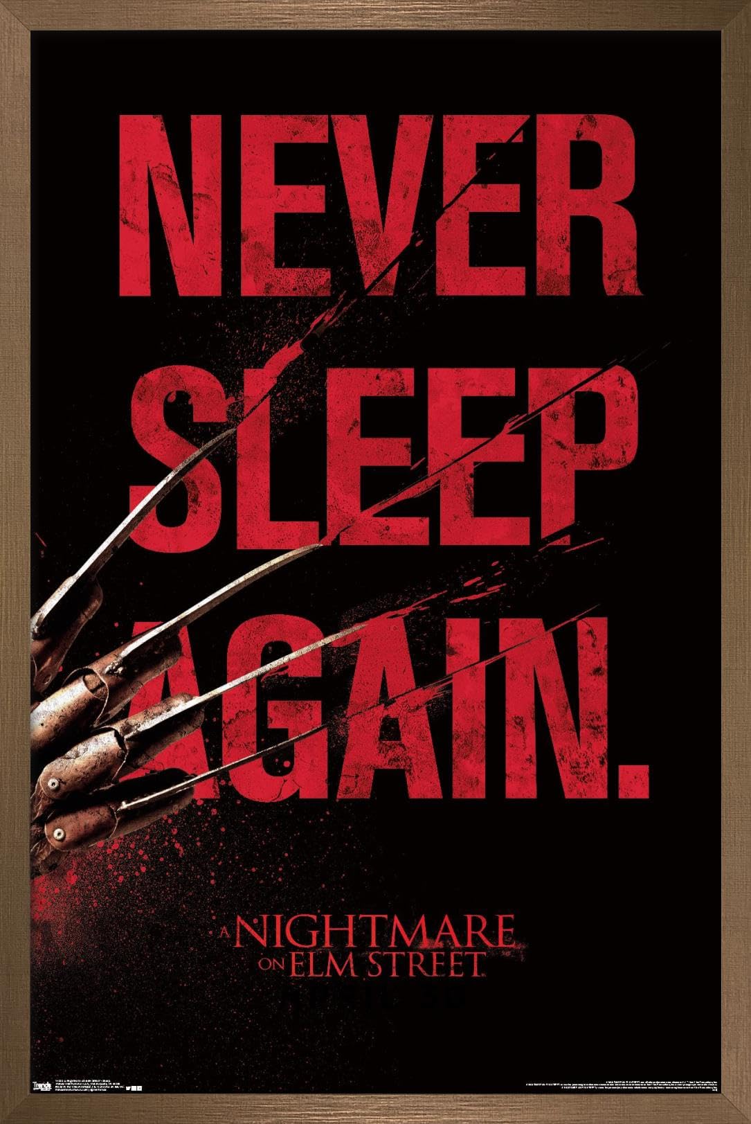 Trends International A Nightmare on Elm Street - Sleep Wall Poster, 22.375" x 34", Bronze Framed Version