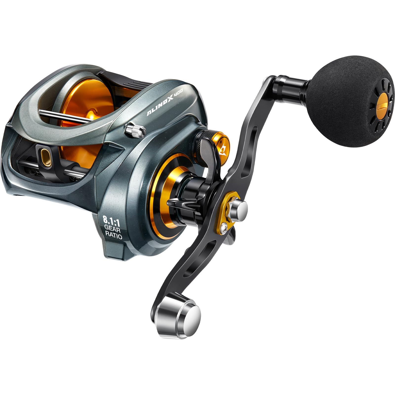 Piscifun Alijoz 400 Baitcaster Fishing Reel, 35Lbs Max Drag Aluminum Alloy  Frame Baitcasting Reel, 8.1:1 Gear Ratio Freshwater and Saltwater Low  Profile Casting Reel for Musky, Grey Left Handle, Baitcasting Reels -  Amazon Canada