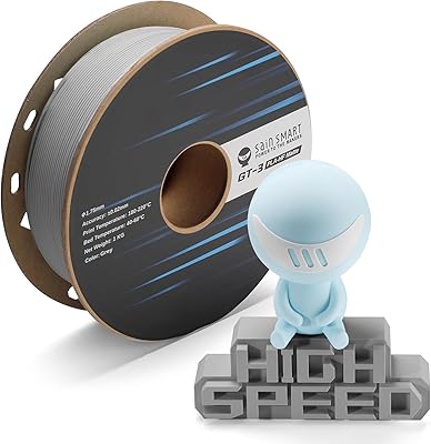 30 – SainSmart GT-3 High Speed Matte PLA Filament 1.75mm, High Flow 3D Printer Filament, Gray, 2.2 LBS (1KG) Spool, Dimensional Accuracy +/- 0.02…