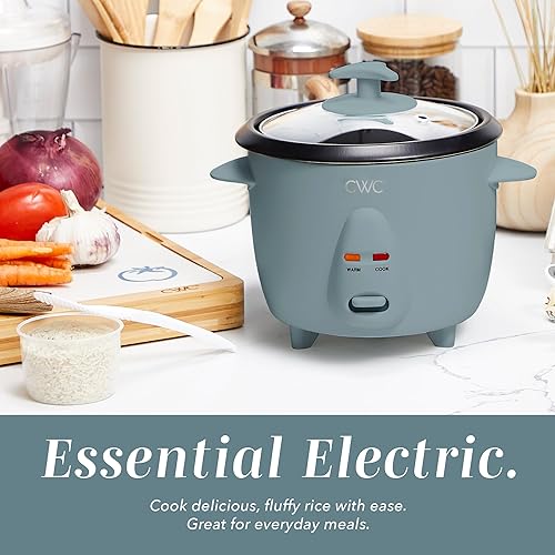 Miniatura 7 de COOK WITH COLOR 6 Cup Rice Cooker 300W - Effortless Cooking and Perfectly, Cooks 3 Cups of Raw Rice for 6 Cups of Cooked Rice, Slate Blue