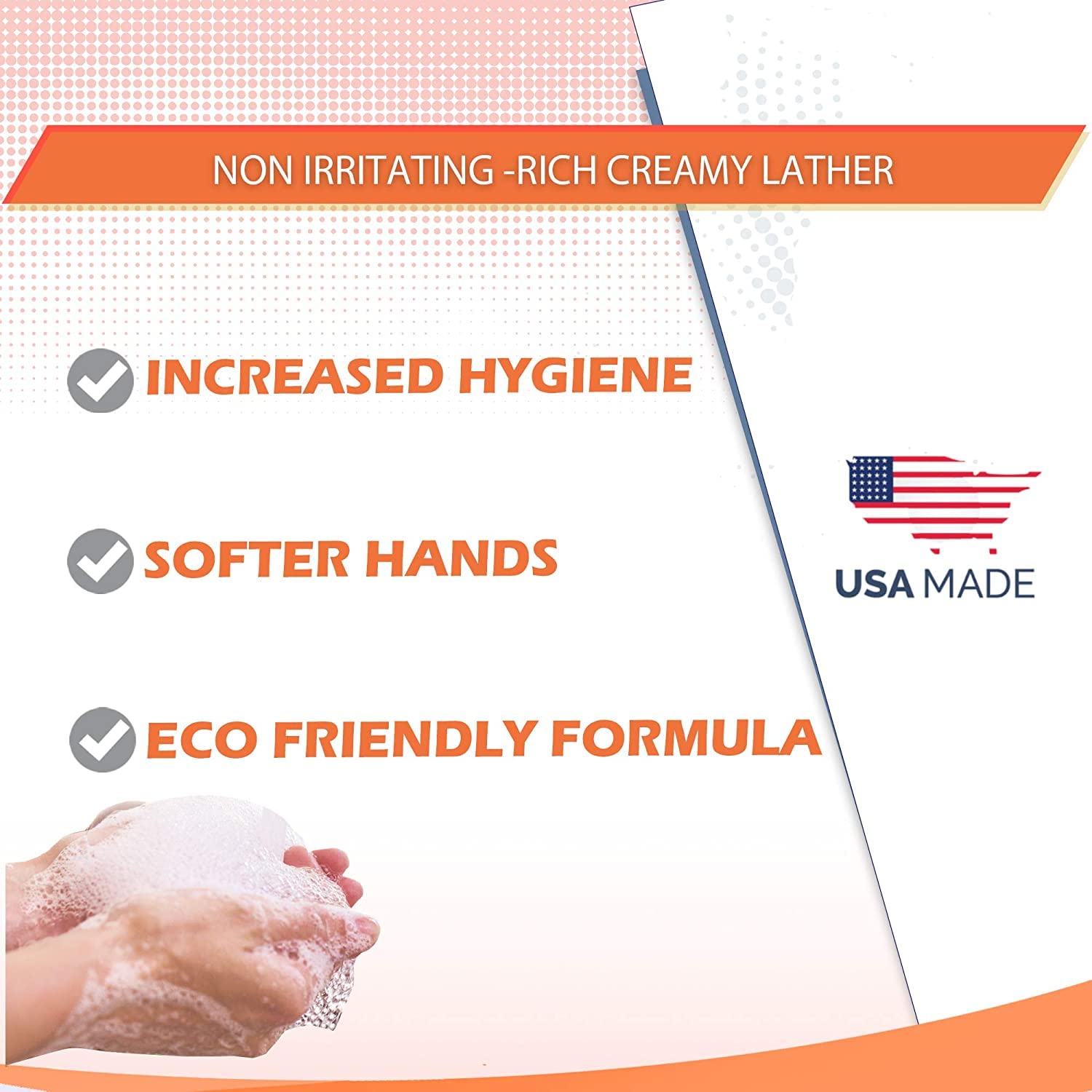 GreenFist Lotionized Hand Soap [ Liquid Gel Refill ] Made in USA, 128 Ounce (1 Gallon) (Peach w/Pump)