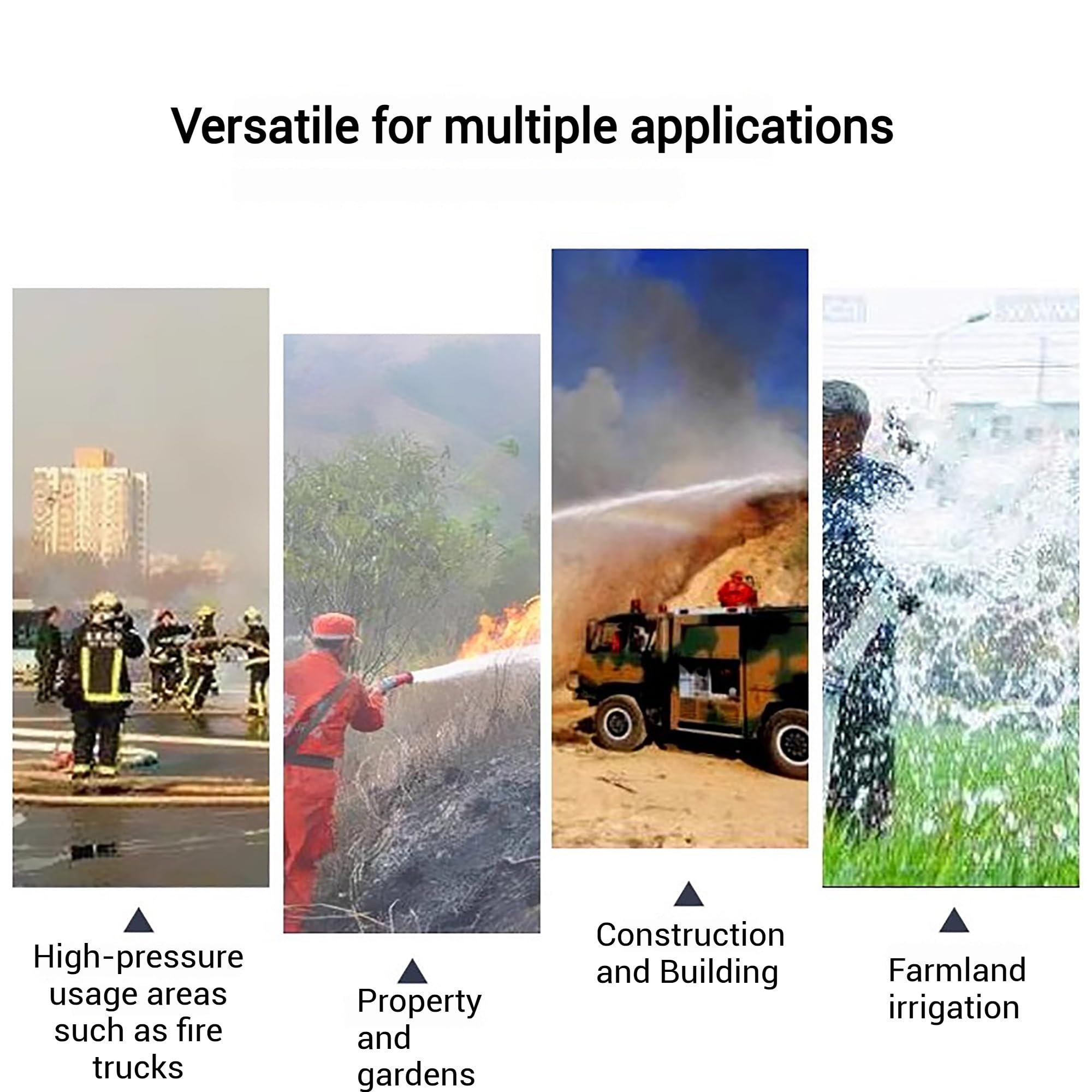 Manguera de descarga plana, Manguera contra incendios for transferencia de agua con 1-12 pulgadas diámetro interior y 20 o 30 metros longitud(1181in,2in)