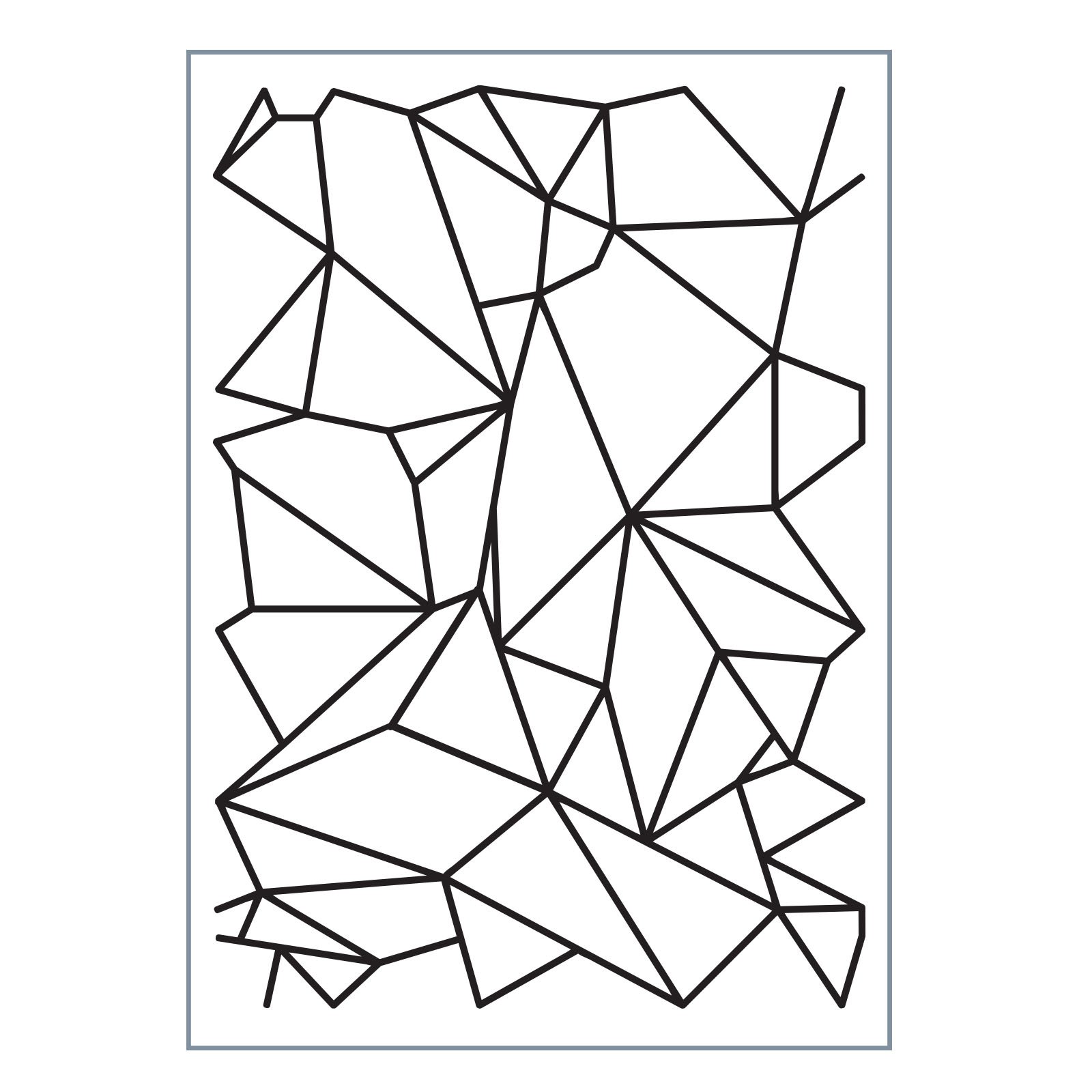 Vaessen Creative Love It Collection Graphic Lines Embossing Folder, Multi-Colour, Size A6
