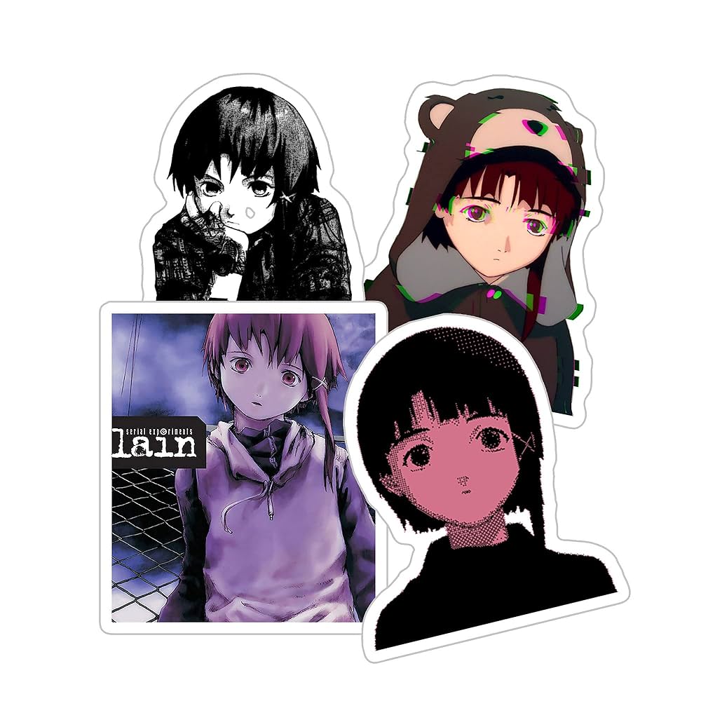 円環帰点 serial experiments lain ピンバッジ ステッカー Lain アクリルスタンド ステッカー ピンバッジ／安倍吉俊 個展