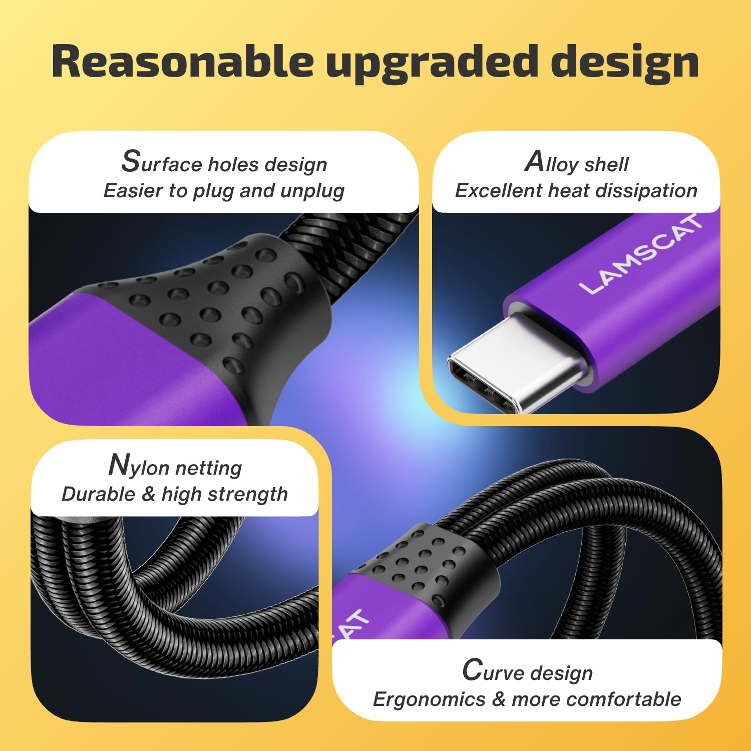 2 in 1 Adattatore Jack per Cuffie da USB C a 3,5 mm, adattatore per cuffie Android Cellulare PD 60W, compatibile con Samsung, Pixel, pad Mini 6 e più (viola)