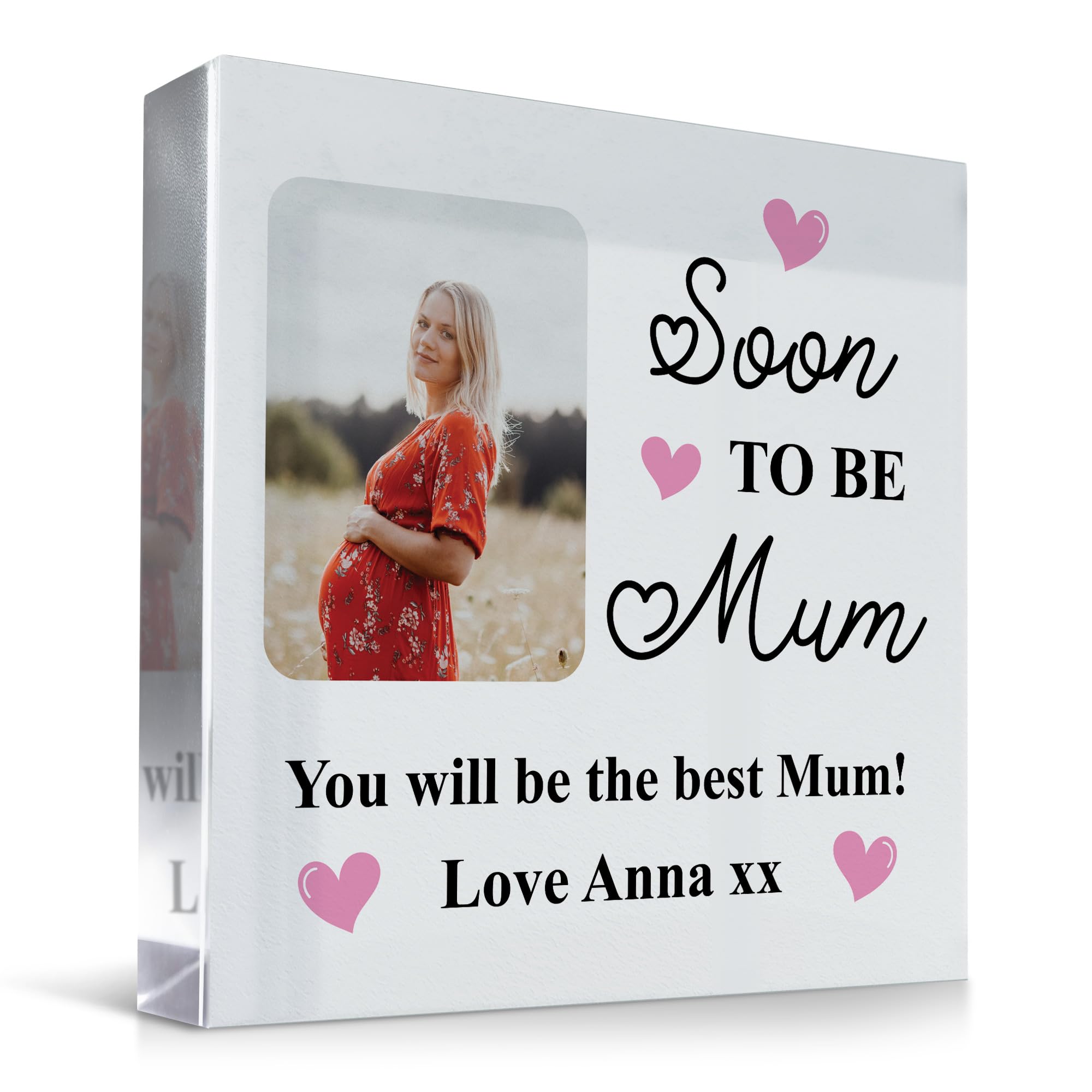 RED OCEAN Mothers Day Gift For Soon To Be Mum Mummy To Be Personalised Photo Plaque For Her Mum From Bump From Baby Girl Baby Boy 1st Mothers Day Keepsake