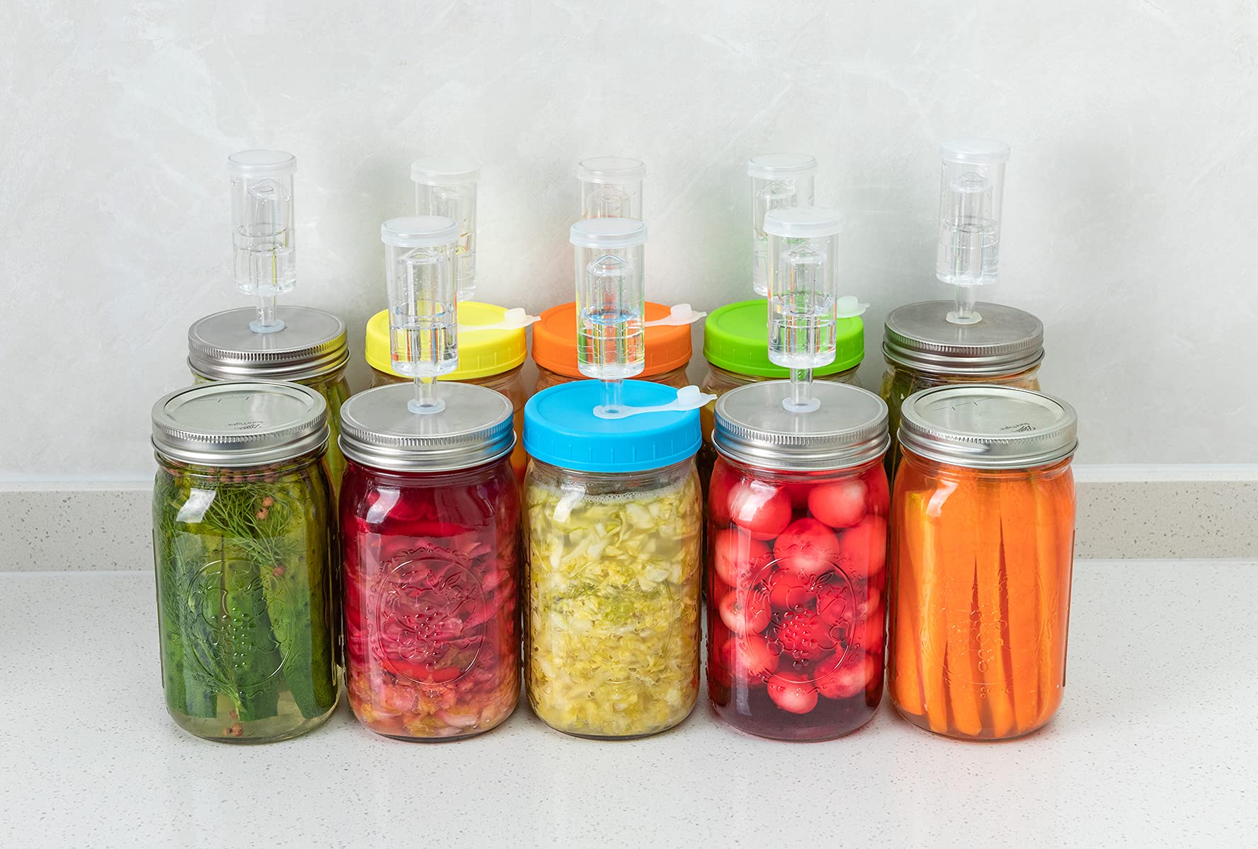 Buy Jillmo Fermentation Kit, Plastic Fermenter Lid with Airlock for