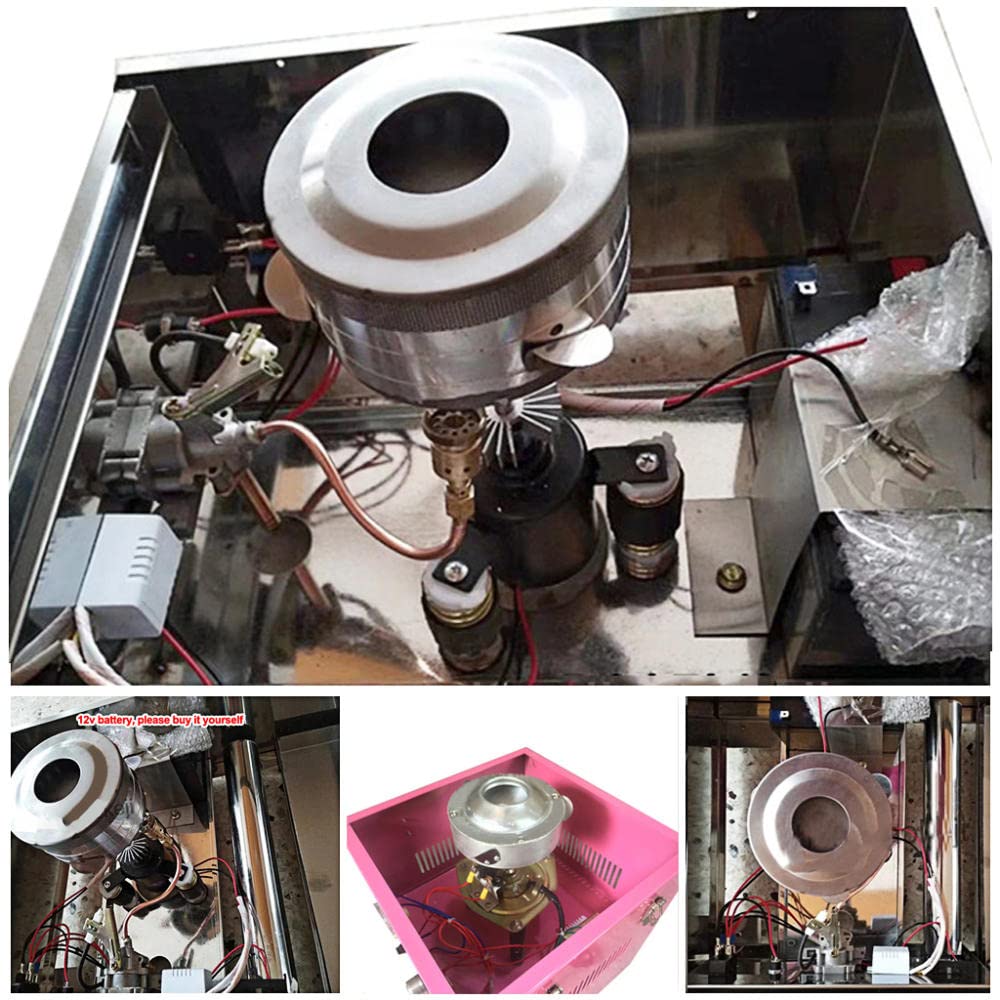 Genérico Accesorios para Máquina De Algodón De Azúcar: Motor De 12 V Y 5000 RPM, Recipiente De Azúcar De Doble Capa para Una Dispensación Rápida