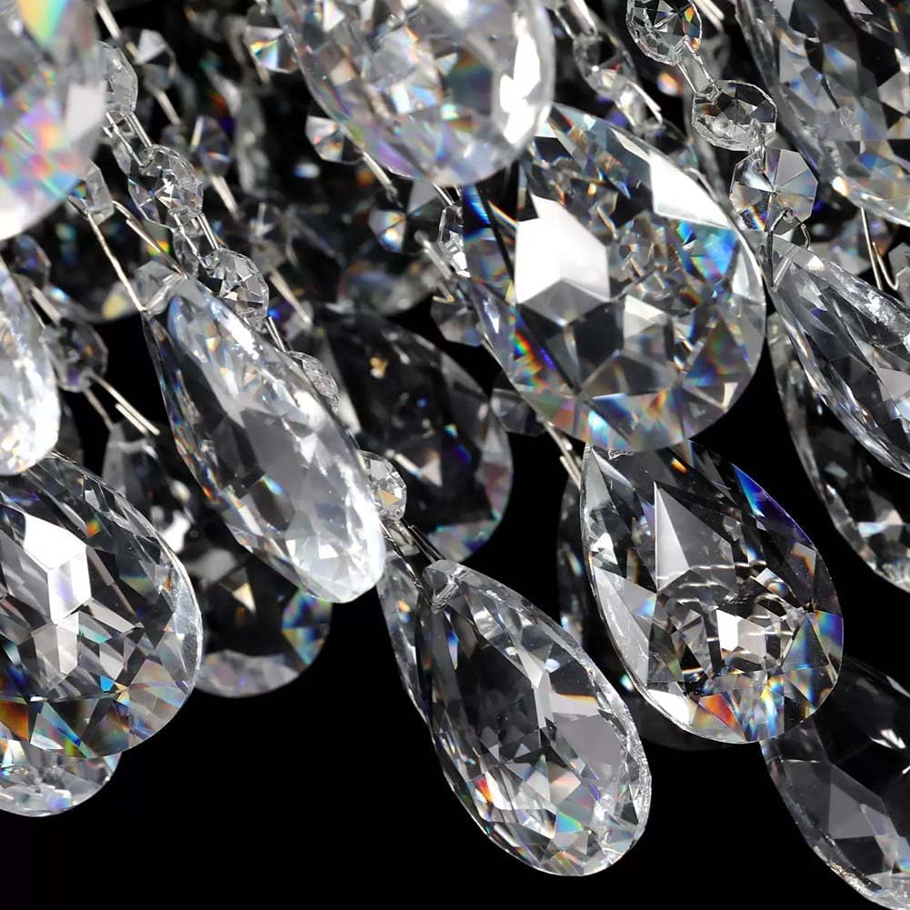 1 Box 10Pcs 1.9x1.3in Tear Drop Crystal Beads Teardrop Charms Big Clear Transparent Pear Glass Crystals Pendant Sun Shine Catcher Suncatcher Hanging Prism for Windows Home Wedding Ornaments