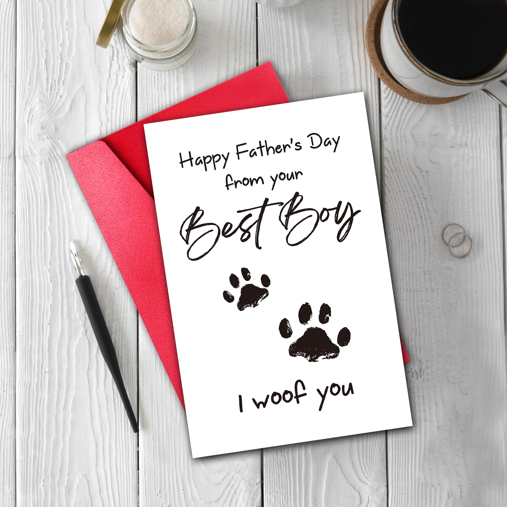 Lustige Vatertagskarte Vom Hund – „Every Poo I Do, I Do It For You“ – Niedliche Karte Mit Umschlag