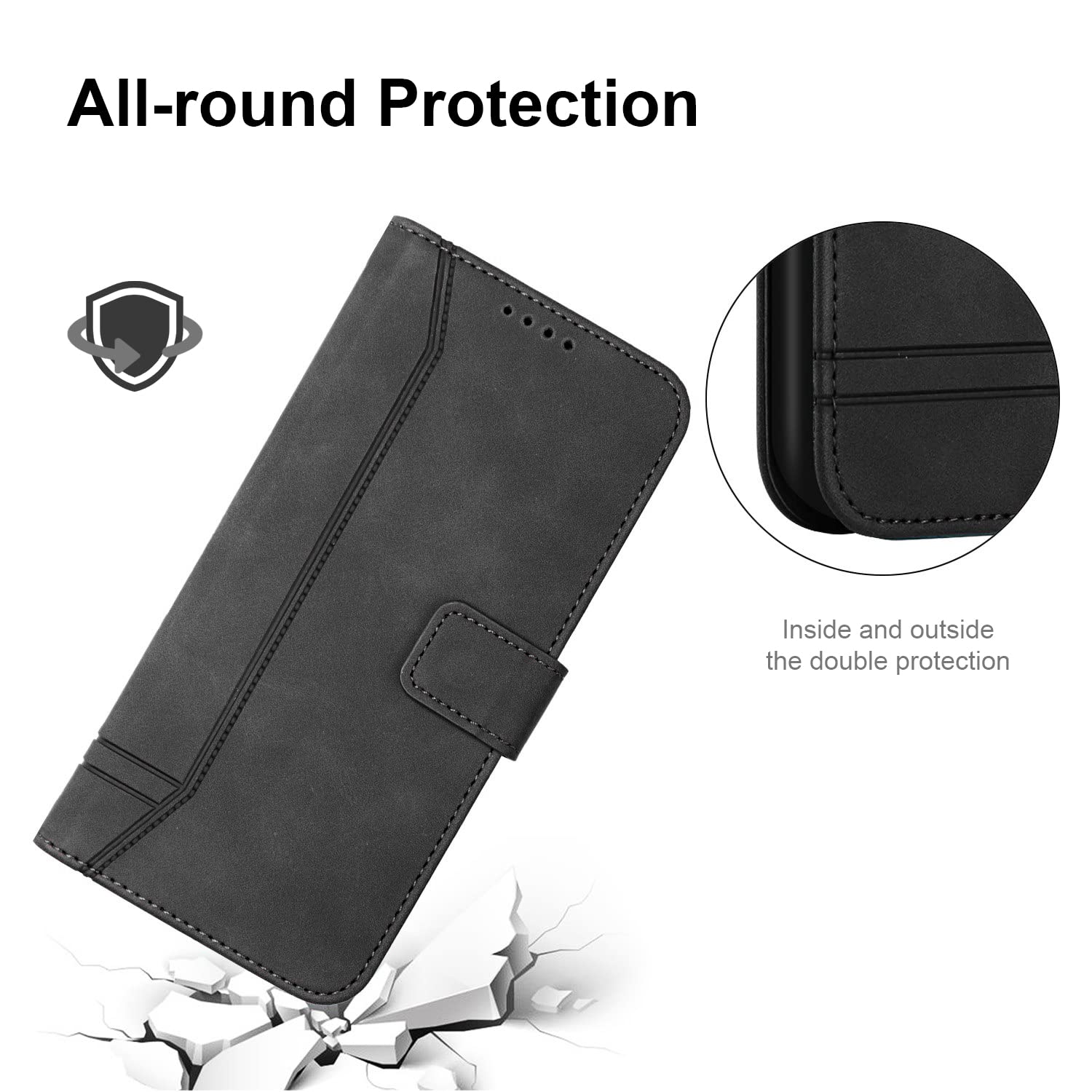 PONRFEKT Custodia portafoglio per Xiaomi 14 Ultra con