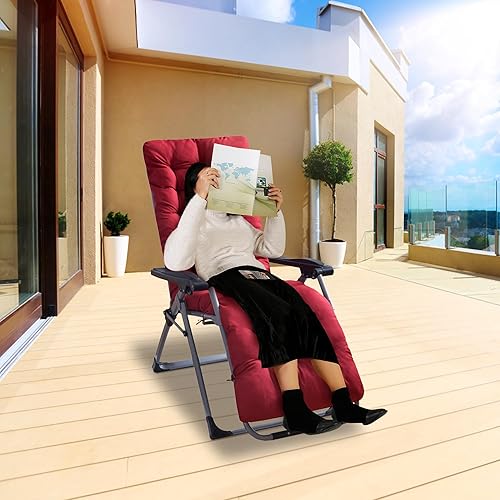 Miniatura 2 de Moclever Cojín para silla de gravedad cero de 67 x 22 x 4 pulgadas, cojines para silla de gravedad para interiores y exteriores, cojín de sofá