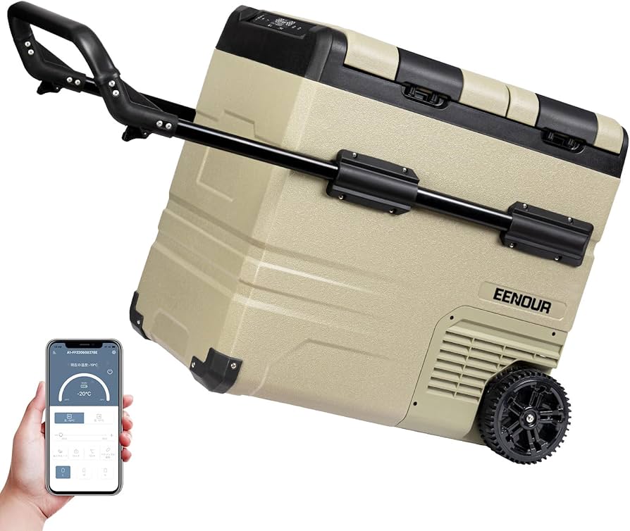 た*ぽ様 EENOUR 冷蔵庫 カーキ色 充電器付き た*ぽ様 EENOUR 冷蔵庫 カーキ色 充電器付き