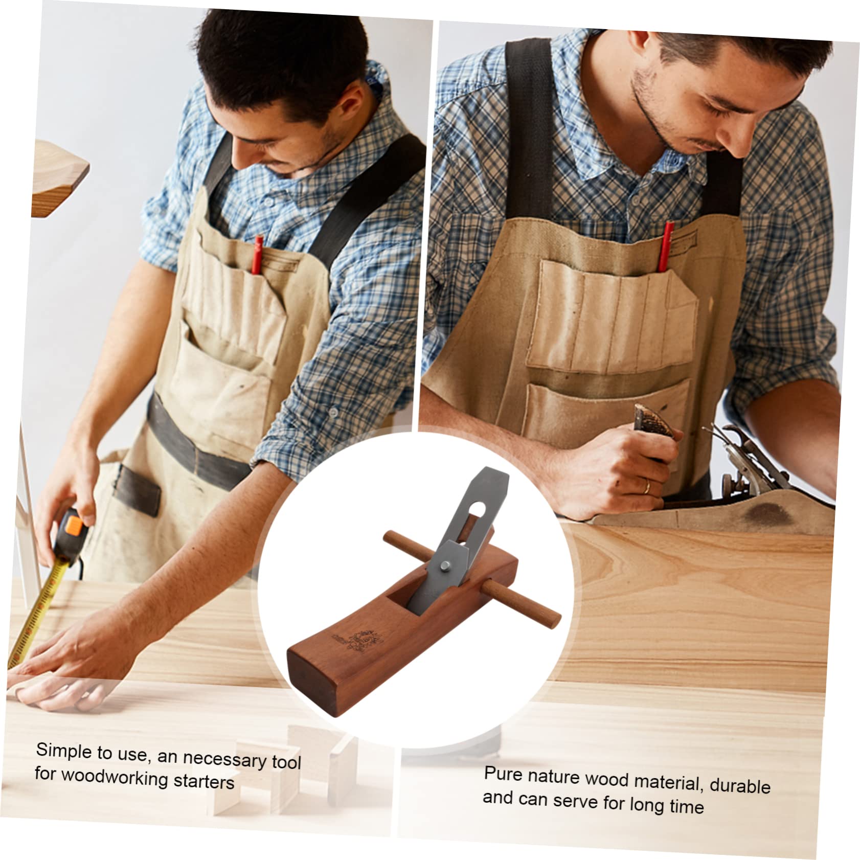 Pialla Manuale per Legno in Metallo e Legno per Carpenteria | Utensile da Falegnameria, Lavorazione Manuale Fluida, Adatta a Principianti e Carpentieri