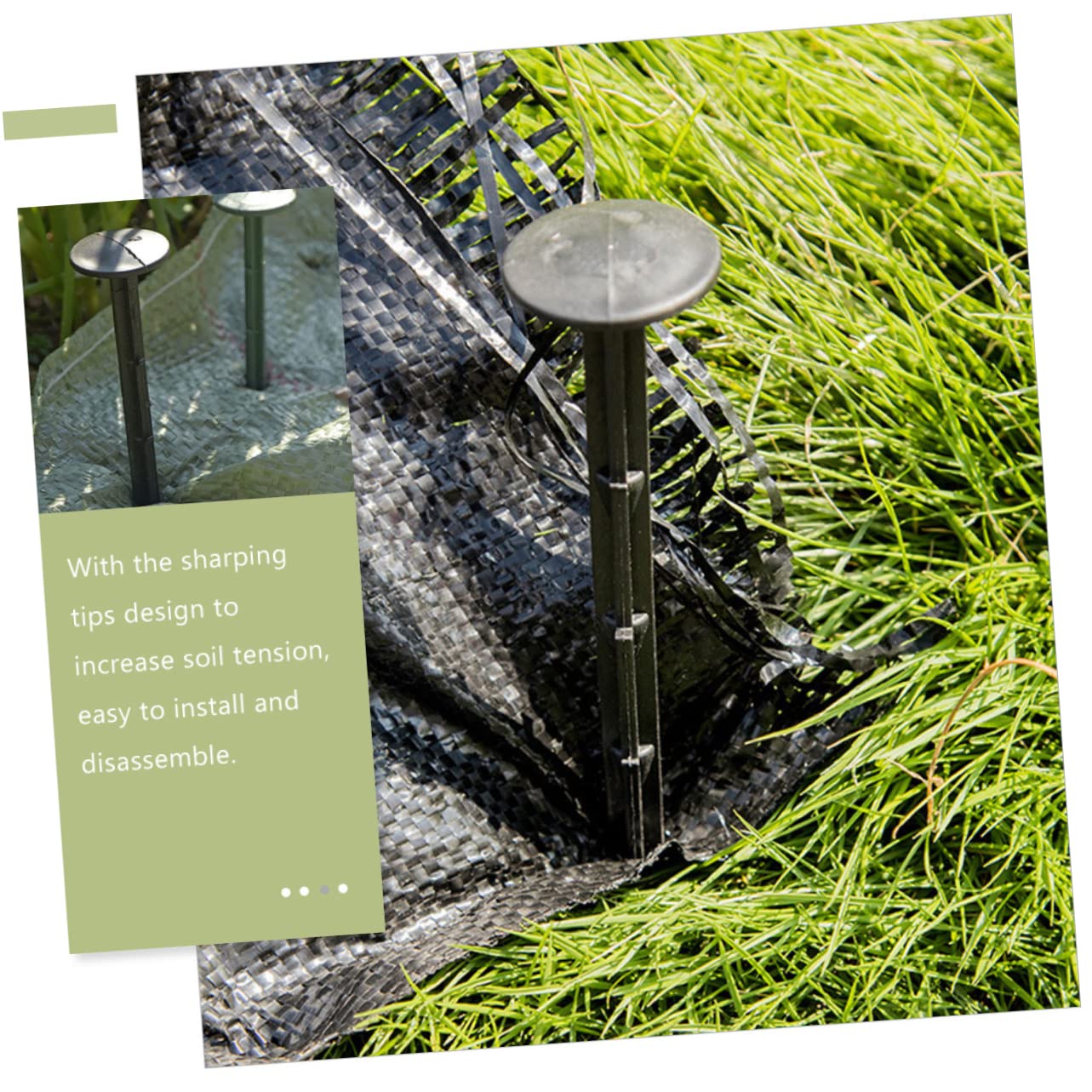 INOOMP 100pezzi Chiodi Fissaggio Per Pacciamatura Ombreggiante e Giardinaggio Resistenti e Riutilizzabili Per