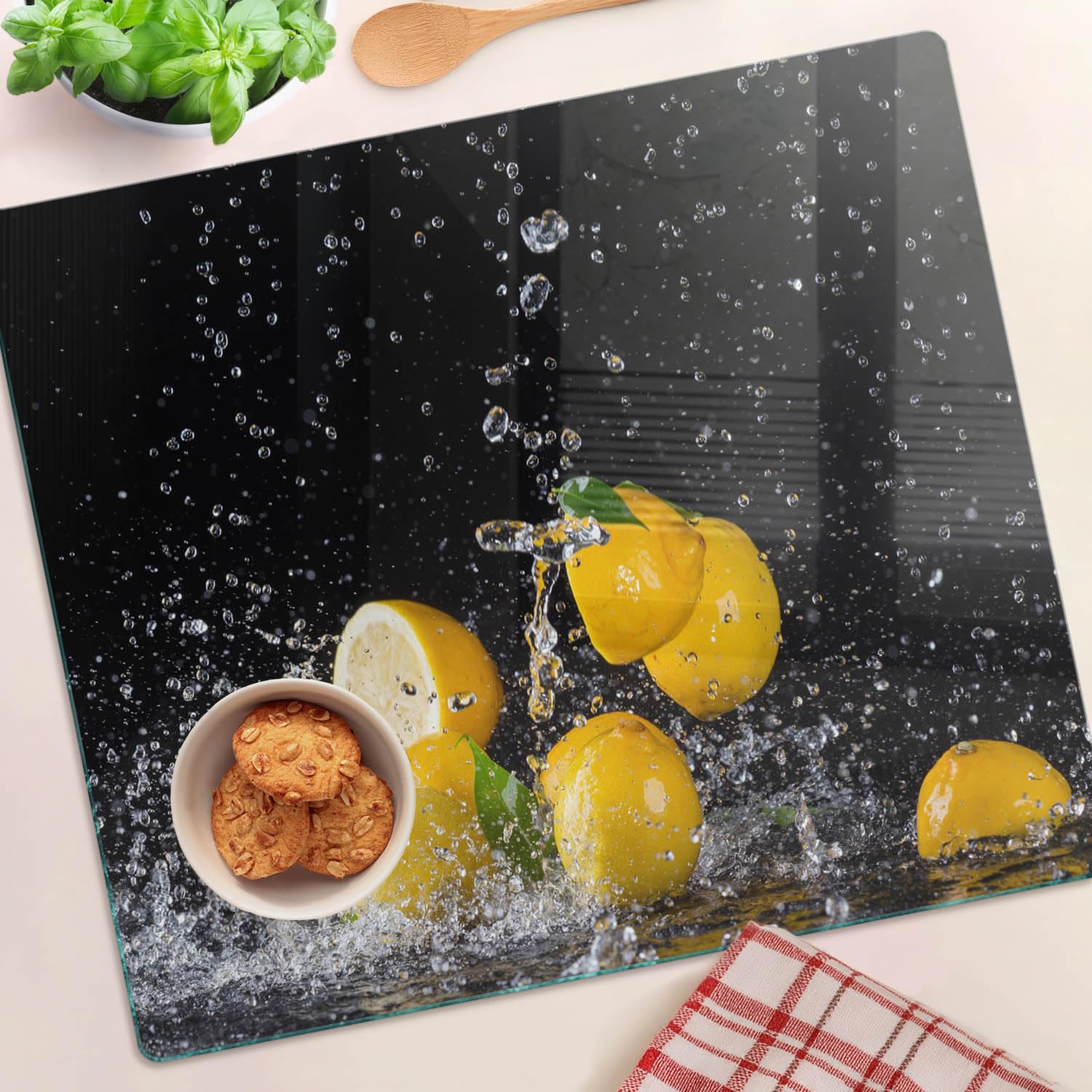 Planche de cuisine rectangulaire en verre, 60x52 cm Carrelage décoratif