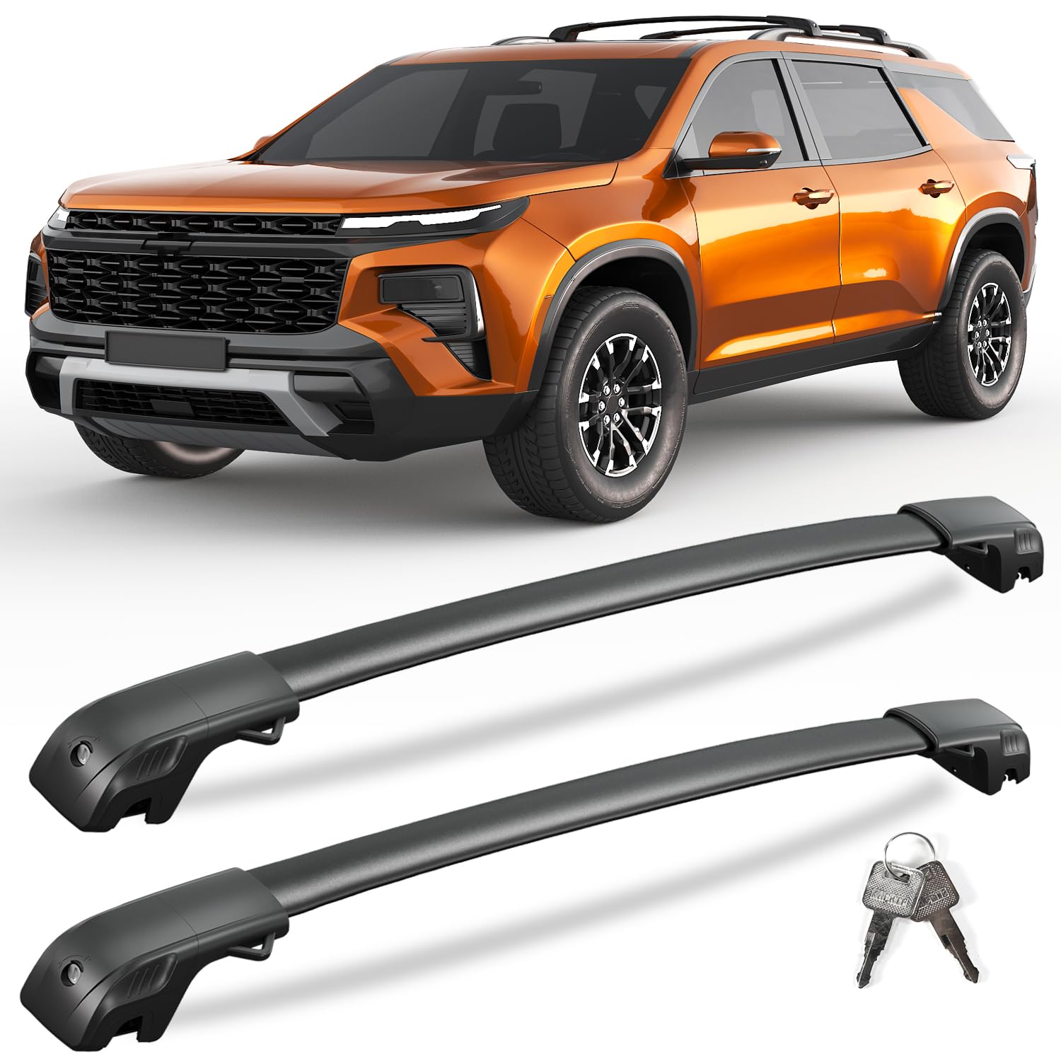Amazon.com: KINGGERI 300lbs Lockable Roof Rack Cross Bars