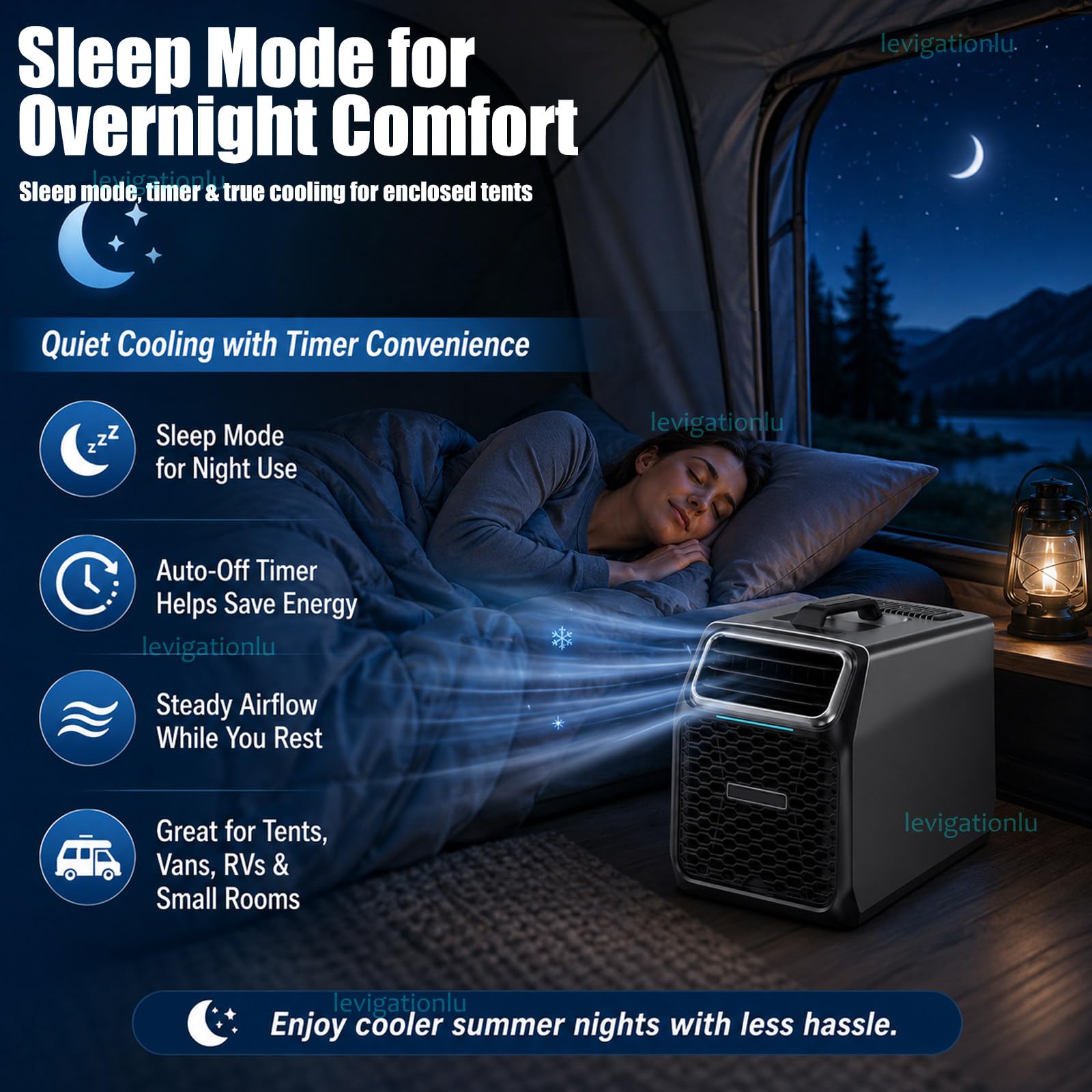 Camping Klimaanlage 5000 BTU, 220V Mobile AC für Zelt, Wohnmobil & Raum