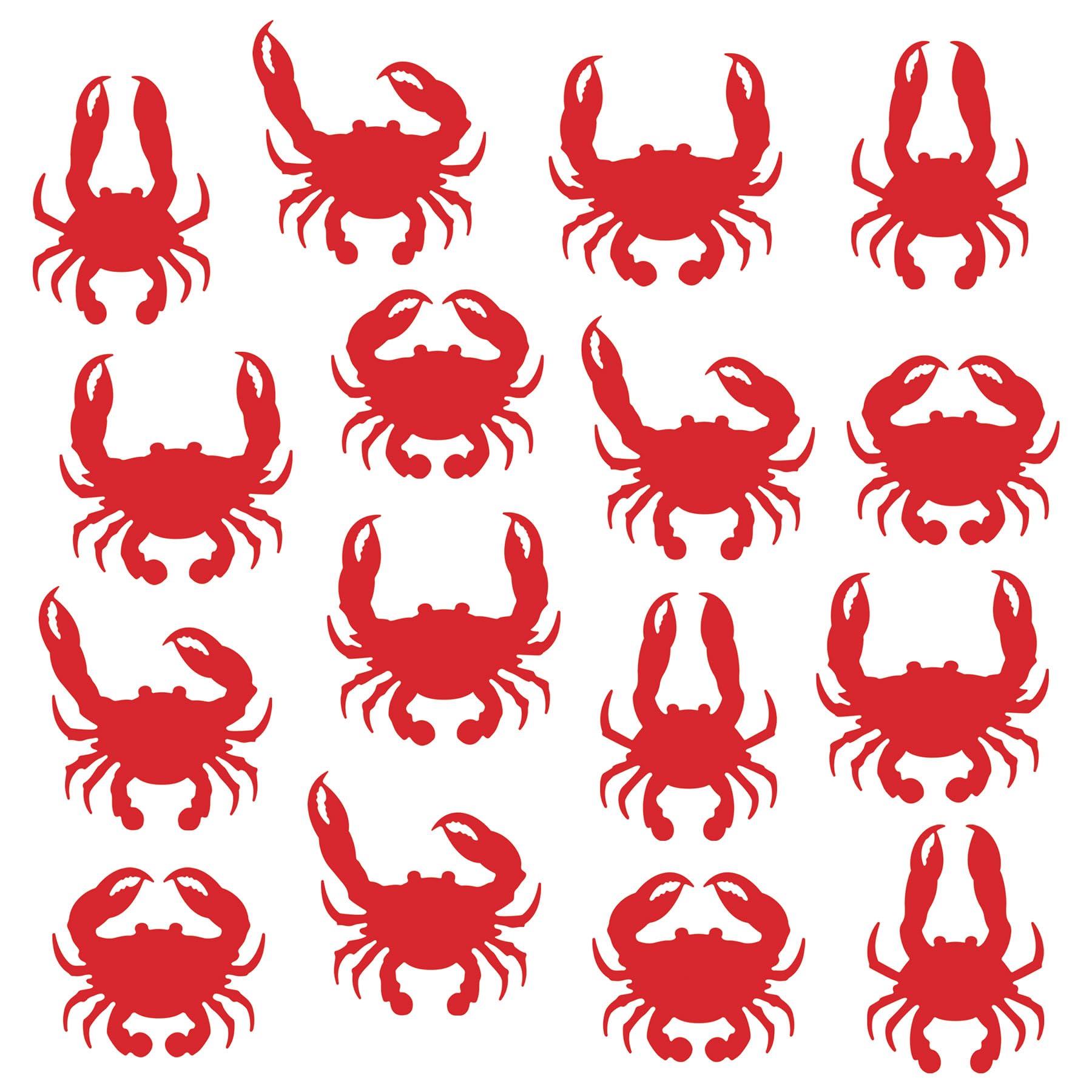 Beistle Red Crab Cutouts, 16-Count, Double-Sided Cardstock Ocean Decorations for Nautical Seafood Boils, Coastal Beach Party Supplies, Summer Gatherings 6”- 9.25”