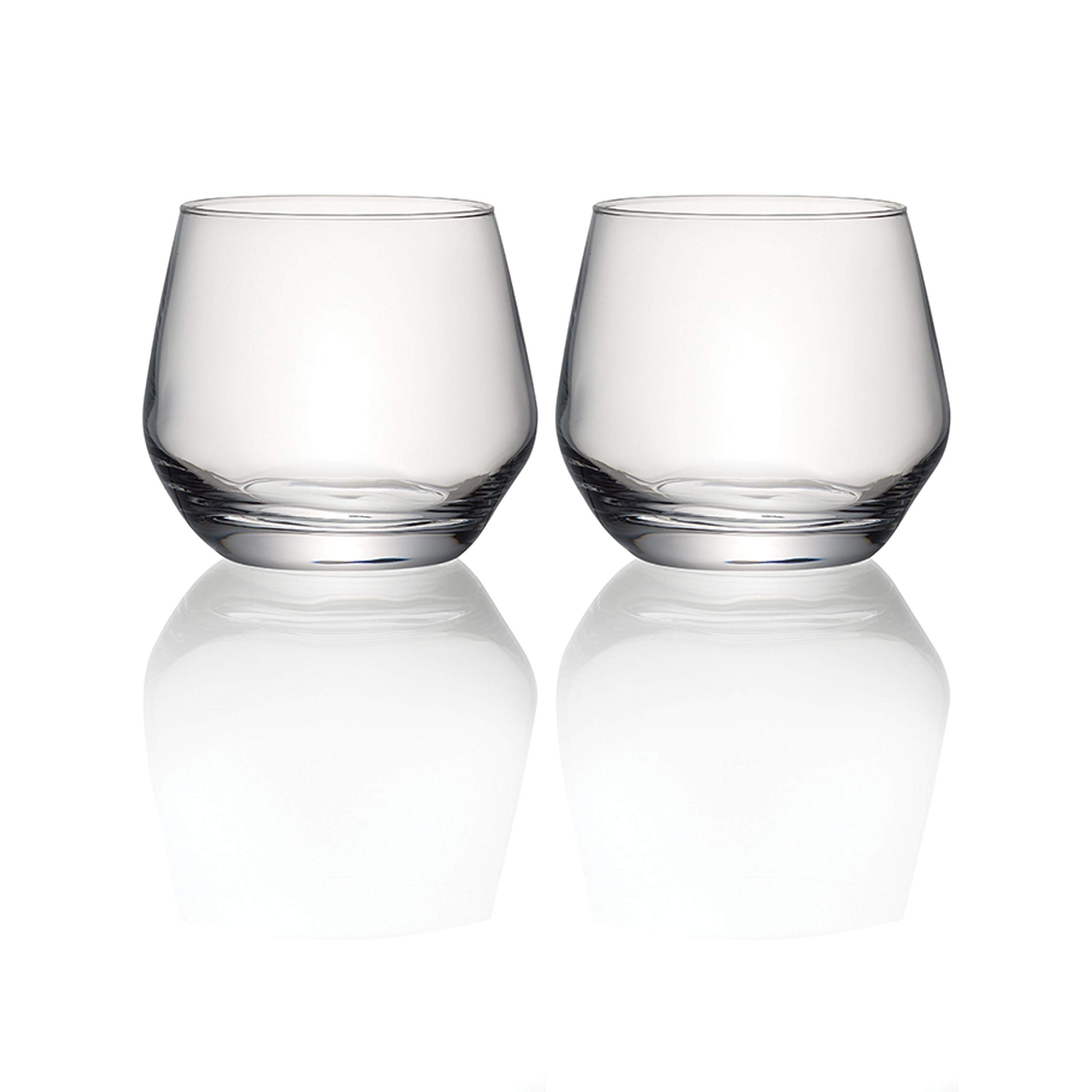 Cristal D'arquesShort Whiskey Tumblers - Set of 2 - Height 8.3 x Width 9.3cm, 350ml