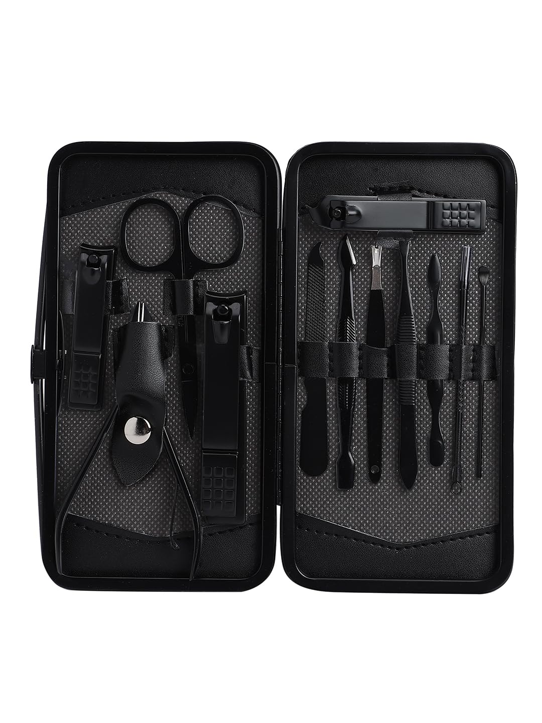 PREPT Manicure Set Nail Clippers Pedicure Kit - 12PCS Stainless Steel Manicure Set, Professional Mens Grooming Kits, Nail Care Tools with Luxurious Travel Case - California Proposition 65 listed - Lead free | Cadmium Free | Phthalates Free-image-4