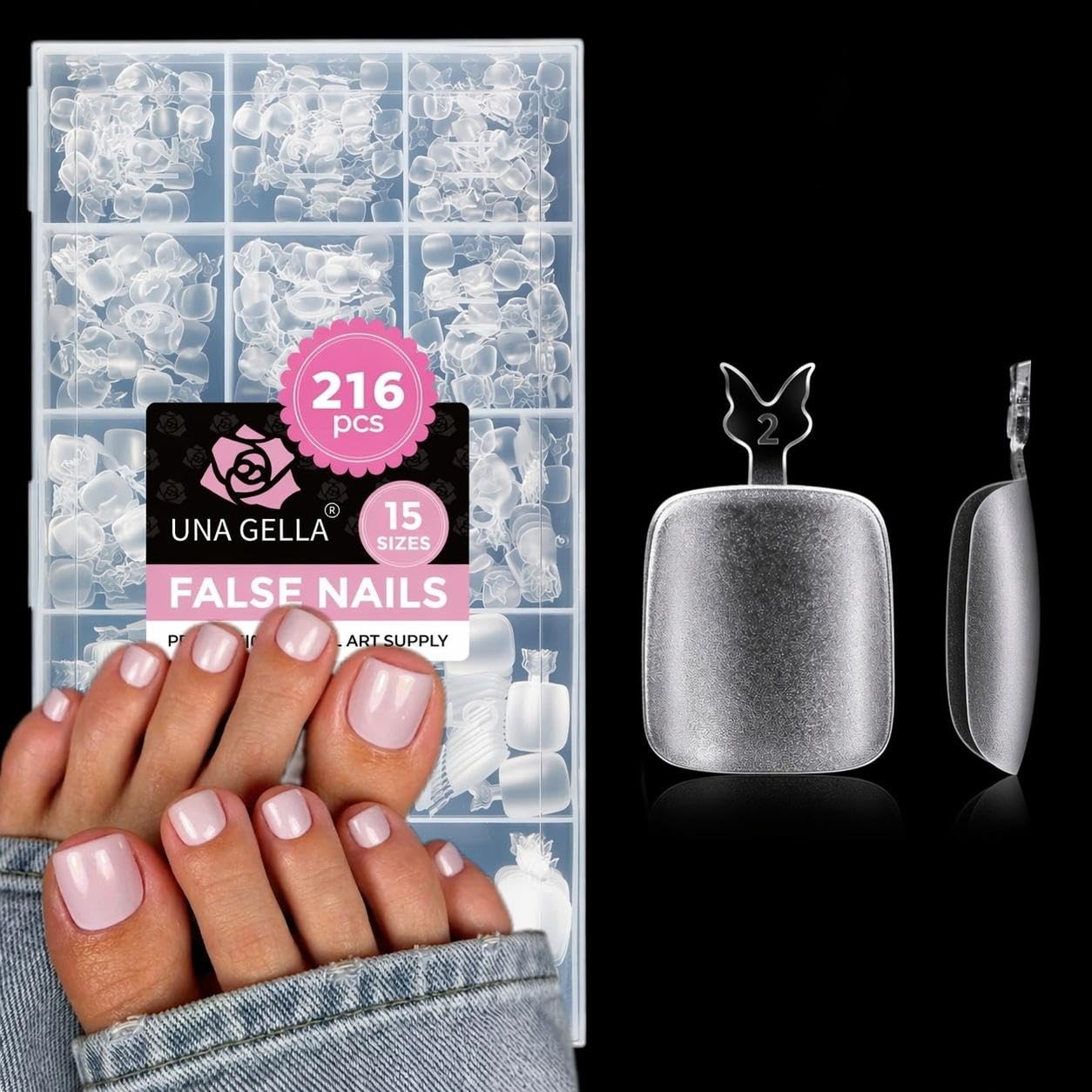 Photo 1 of UNA GELLA Squoval Toe Nail Tips