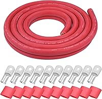 Vista 24 de iGreely Alambre Calibre 6 AWG 20 Pies Negro + 20 Pies Rojo Batería de Soldadura Cable Ultra Flexible de Cobre Puro + 5 pzs de Conectores de Terminal
